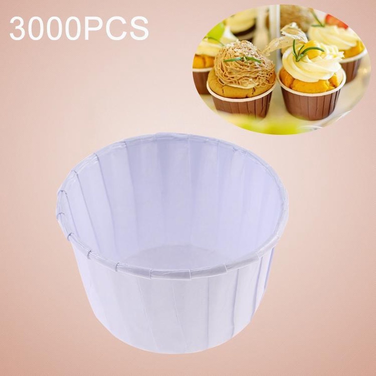 3000 PCs ronde laminering Cake Cup vormpjes Chocolade Cupcake Liner Baking Cup