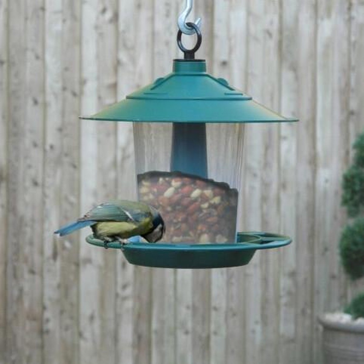Voedersilo hangend - groen - set van 2 stuks