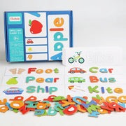 Engels spellingsspel - Hoofdletters en kleine letters - Match Puzzle Montessori Educatief Cadeau voor kinderen Leeftijden 2