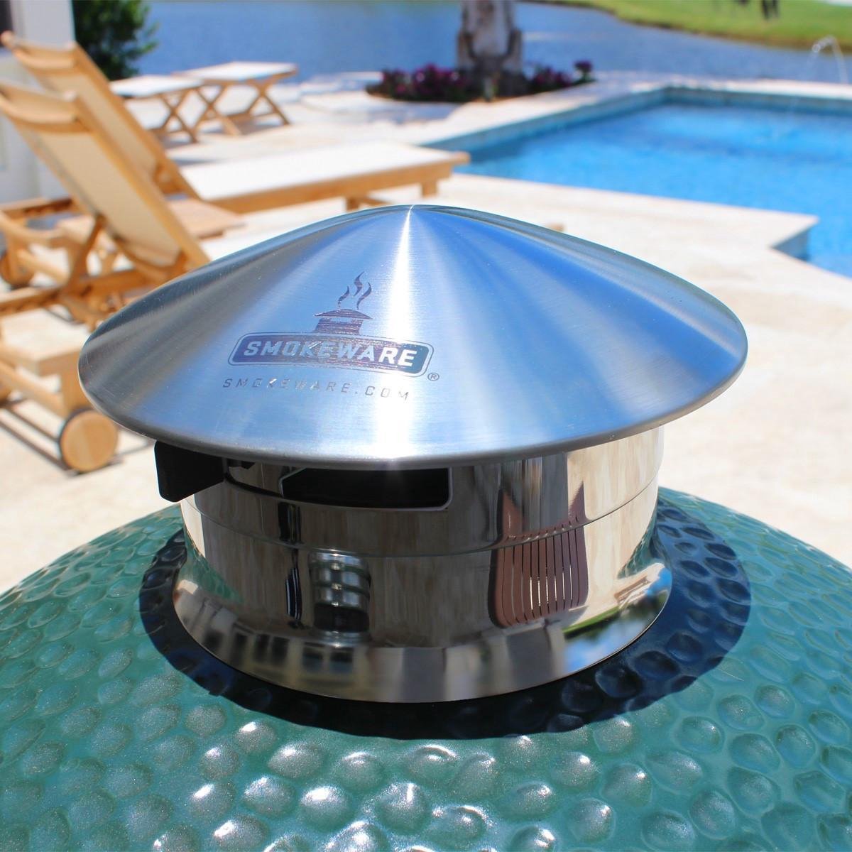 SMOKEWARE Chimney cap in RVS voor Big Green Egg M
