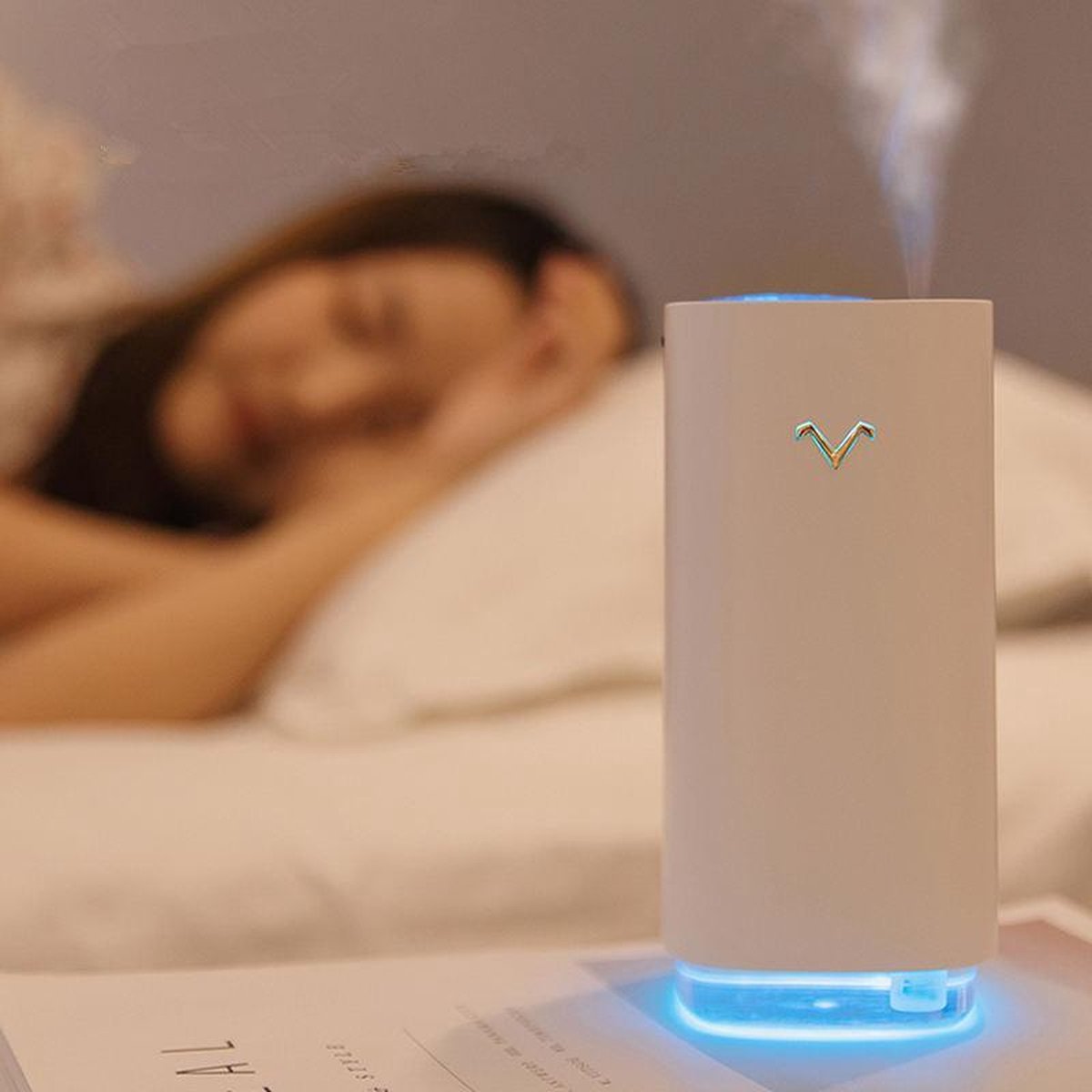 Hummi SlimPH Wit - Luchtbevochtiger met Projector - Humidifier - Aroma Therapie - Aromadiffuser - Vernevelaar - Verstuiver - Geurverspreider - Luchtverfrisser