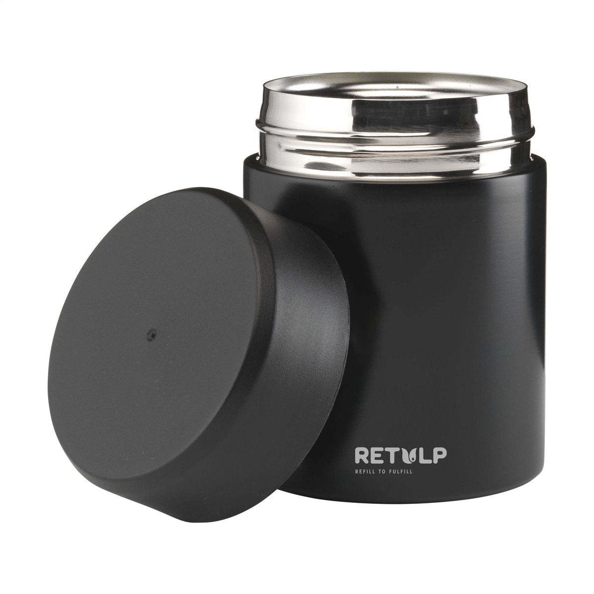 Retulp Foodcontainer - Lunchbox - Thermos - 400 ml - Zwart