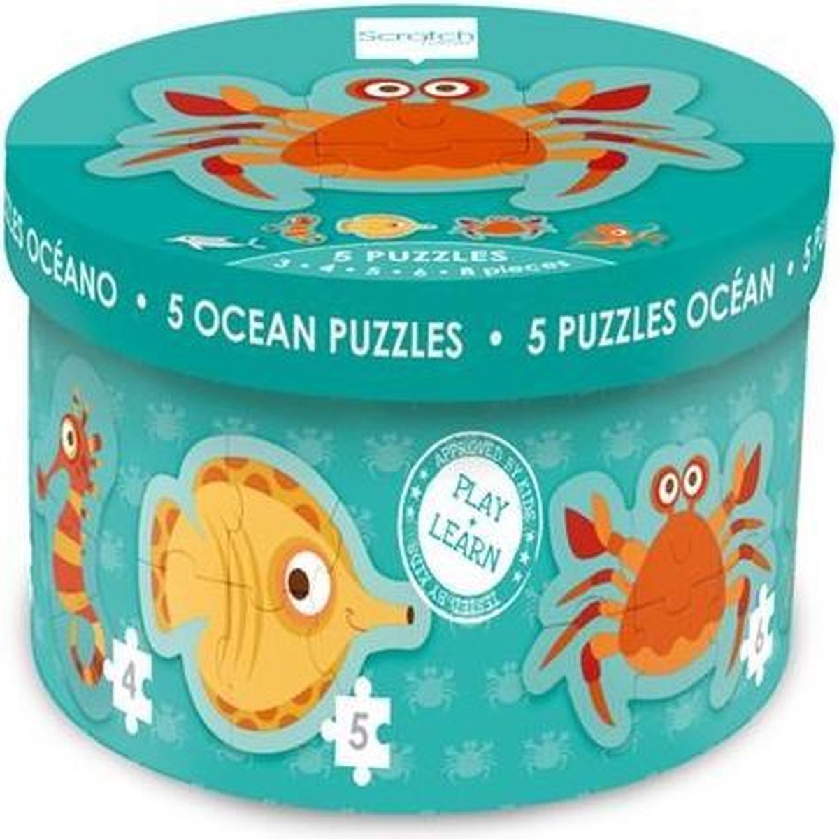 Scratch Vormenpuzzel Ocean Junior Hout 26 Stukjes