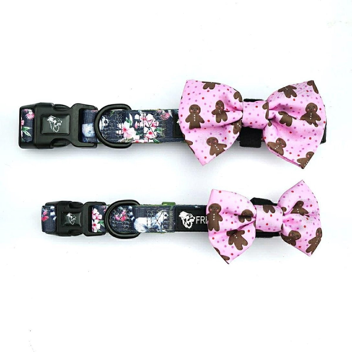 Frenkiez halsband maki met kerststrik medium