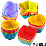 Membeli® cupcake vormpjes - 25 stuks - Herbruikbare Siliconen Cupcake vormpjes set - Cupcake Bakvormpjes