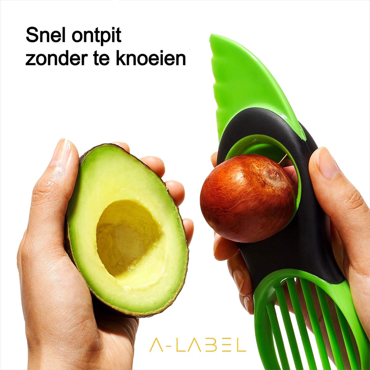 Avocado snijder | Avocadosnijder | Moederdag cadeau | Avocado ontpitter | Avocadosnijders |  Avocado snijder 3 in 1 | avocadosnijder 3-in-1 | Avocado mes | Avocado in reepjes snijden | Groen | Keukengadget | Avocado tool | Avocadomes