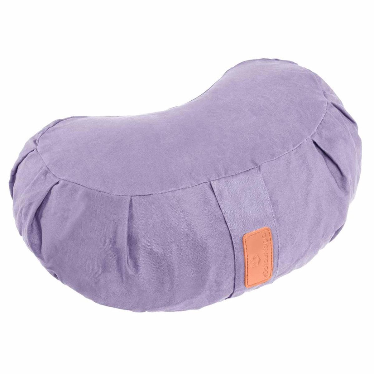 #DoYourYoga - Yoga kussen - »Ganesh« - halve maan meditatiekussen met bio-organische Spelt vulling - 45x30x14 cm - lavendel