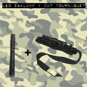 CAT Combat Aplication Tactical Tourniquet + Hospitrix LED Penlight / Zaklamp Aluminium Stealth Black LED-licht