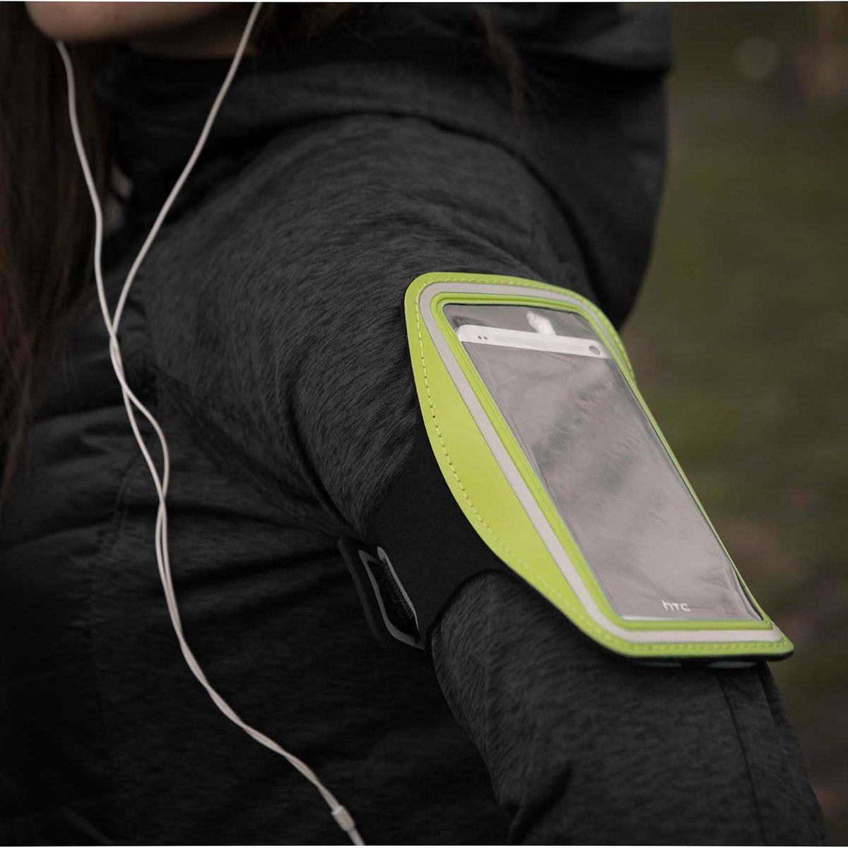 #DoYourFitness - Sportarmband - »RunnerMan« - Hardlooparmband voor telefoon - LARGE 60 cm - groen