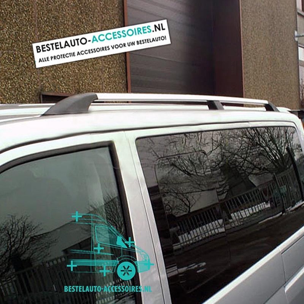 Roofrails Aluminium & Zwart | Mercedes Vito 2003+ 2014+ | L2 Aluminium