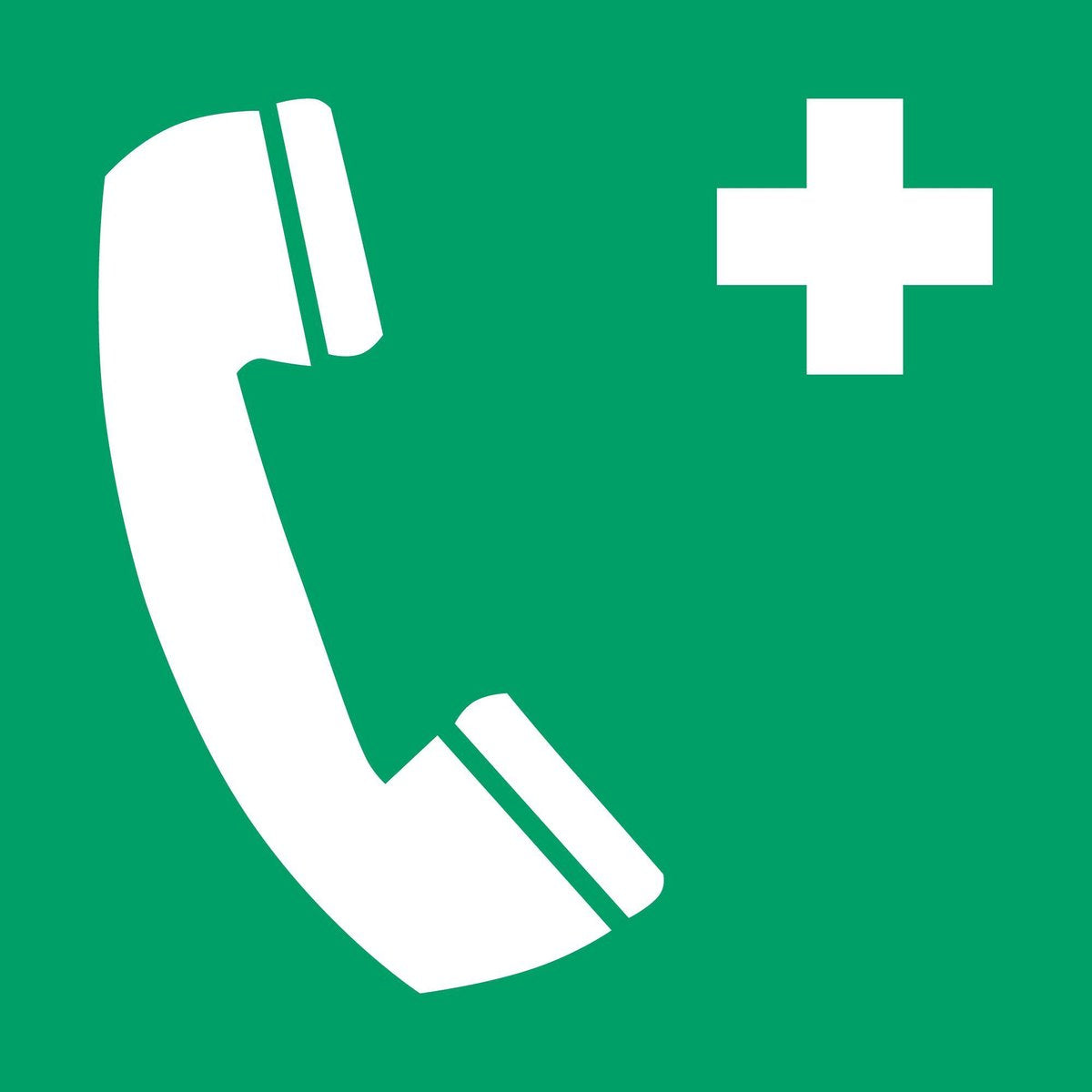 Pictogram bordje Noodtelefoon | 200 * 200 mm | verpakt per 2 stuks