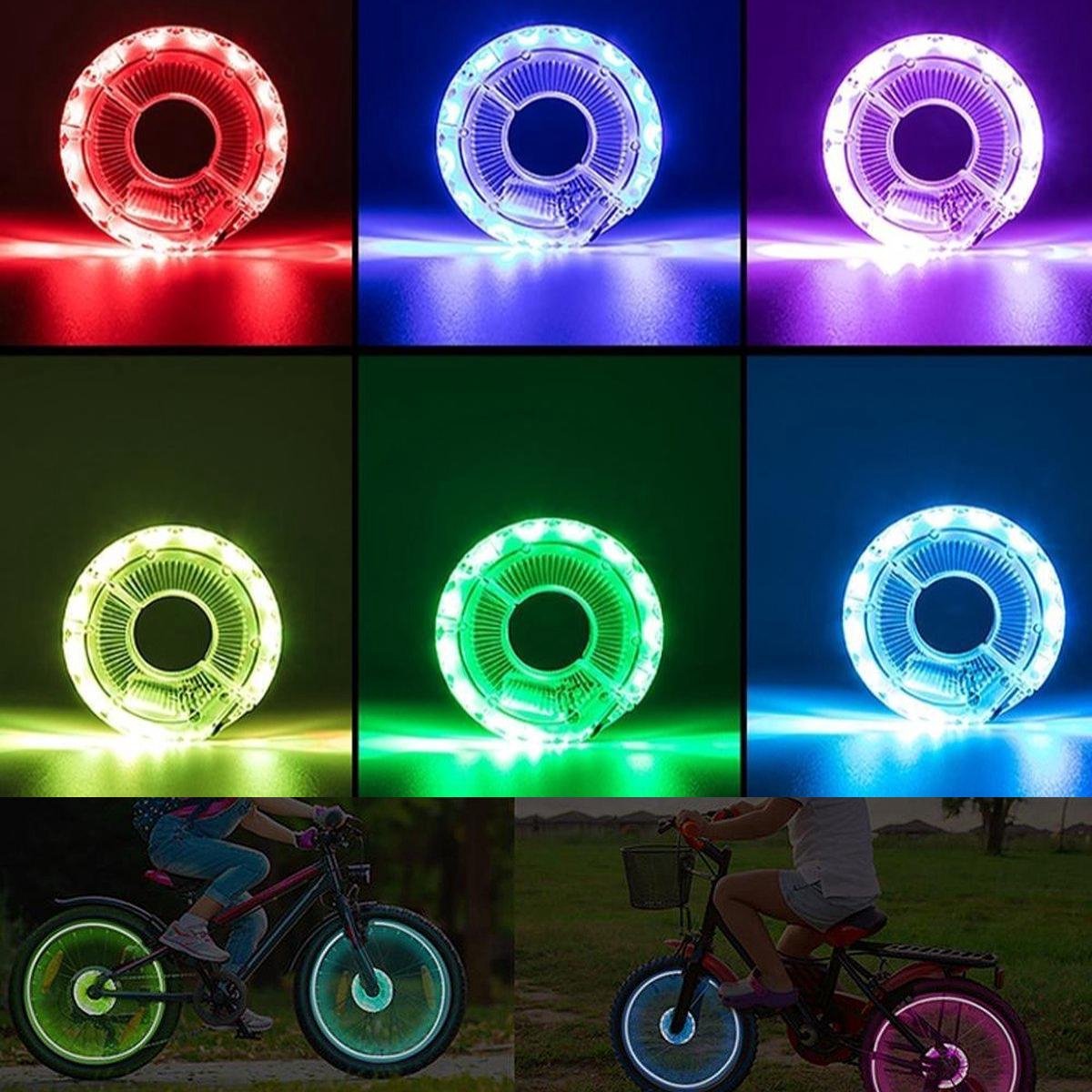 BOTC Spaakverlichting PRO  - 33 patronen - 7 kleur-Spaakverlichting - Fietswielverlichting - Fiets spaak LED verlichting