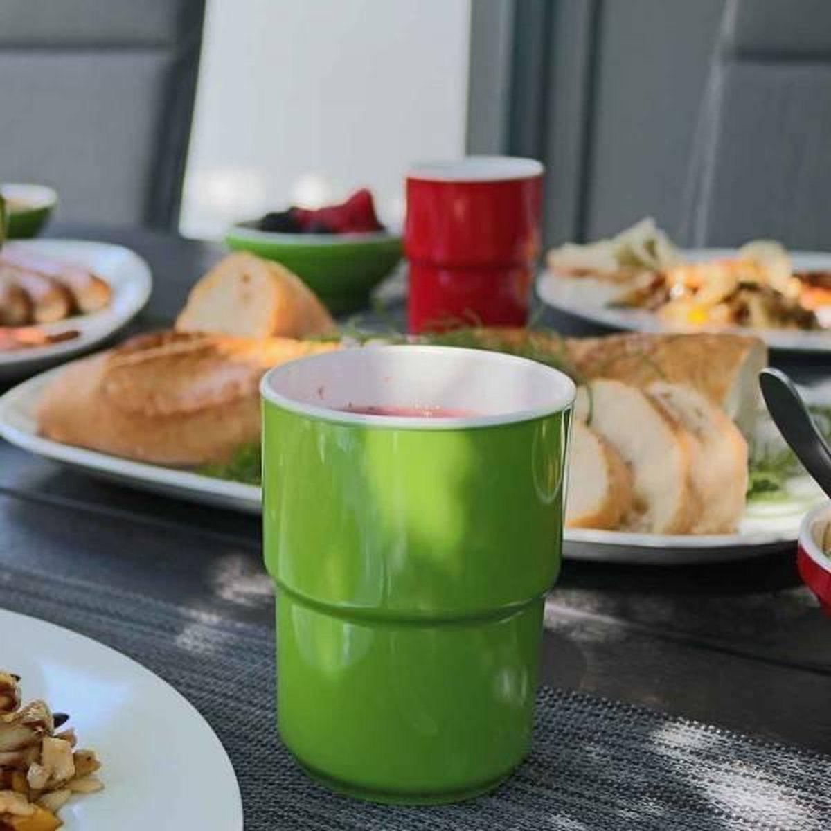 Beker Ornamin Campus in melamine: Glashelder dekseltje