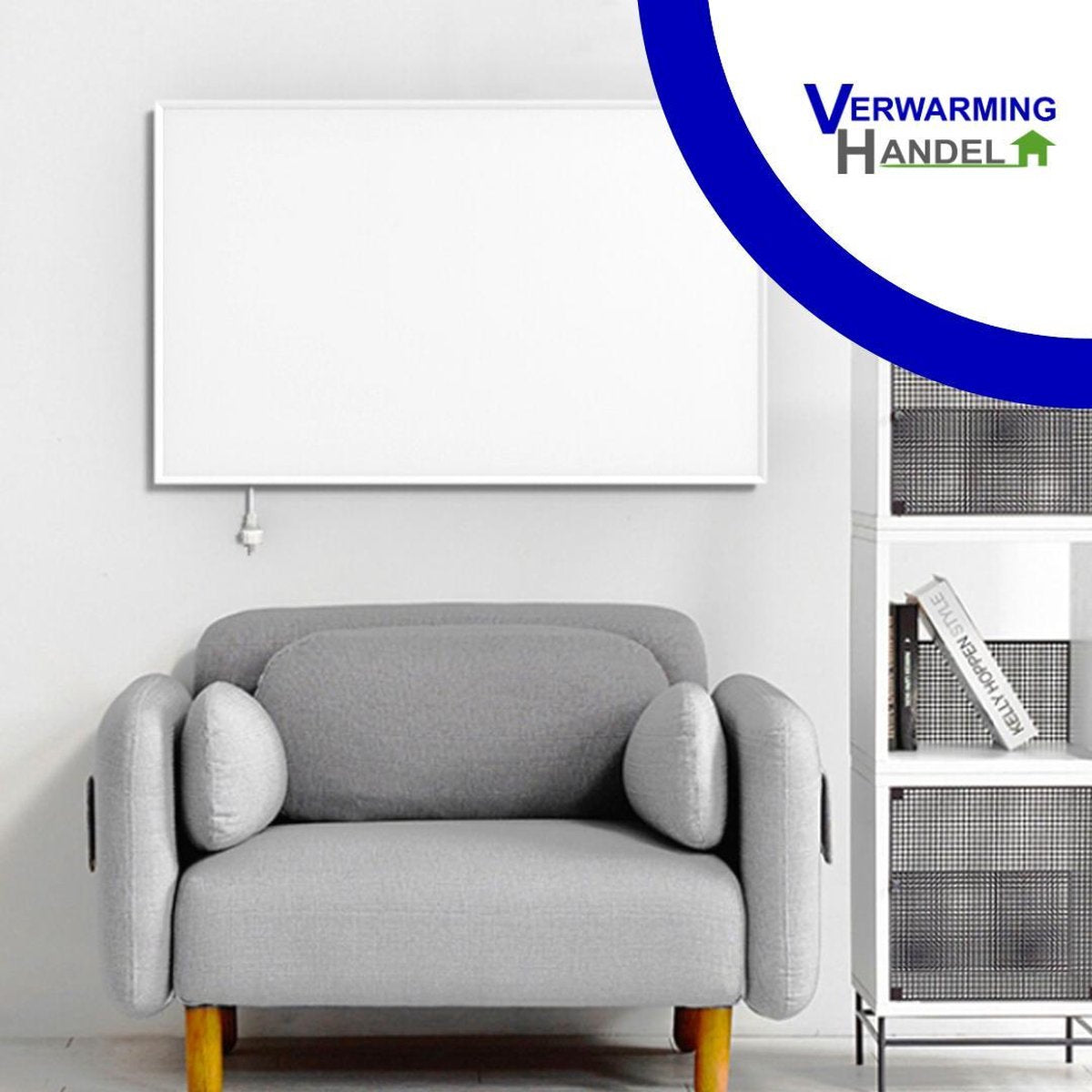 Thuiswerken met VH Thuiswerkset AW infraroodpaneel 700 watt + atlas plug-in thermostaat.