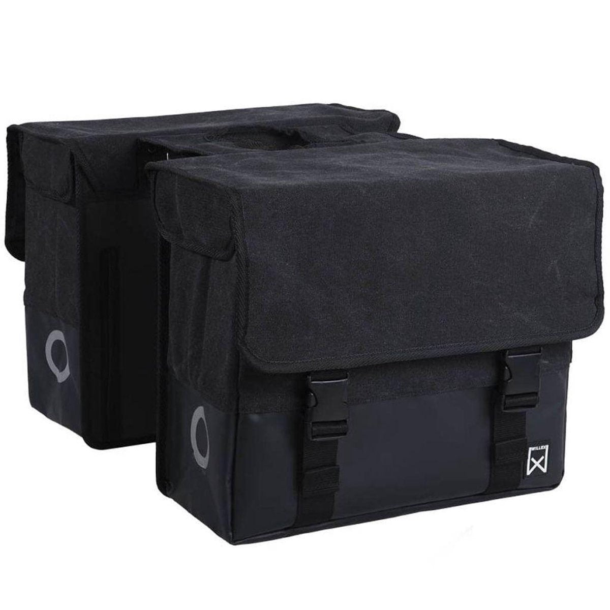 Willex Canvas Plus Dubbele Fietstas - 40 L - Zwart/Matzwart