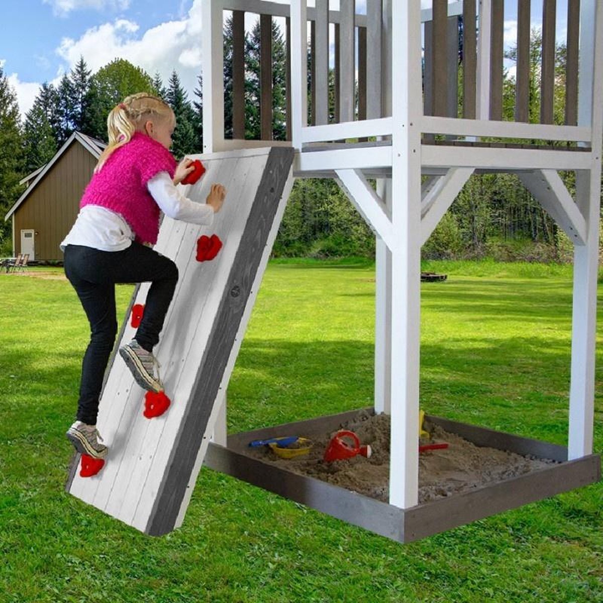 Sunny Klimwand Speelhuisje 132 Cm Wit