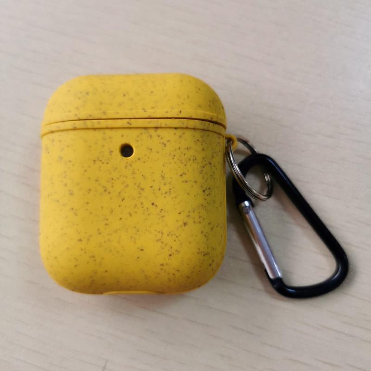 Airpod Hoesje | Milieuvriendelijk | Biologisch Afbreekbaar | Tarwevezel Bamboe Bamboevezel | Duurzaam | Geel