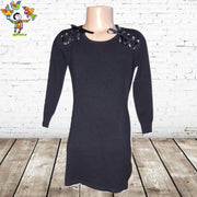 S&C Zwarte kinderjurk met Lint 110/116