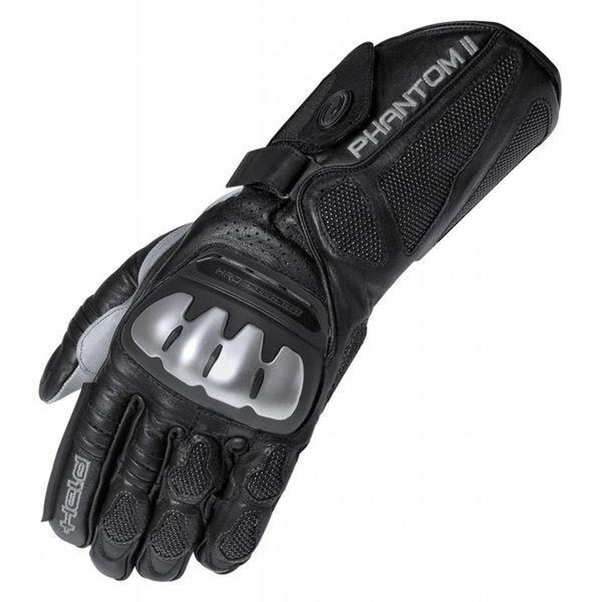 Held Phantom II Black White Motorcycle Gloves 11