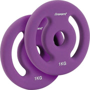 ScSPORTS® Halterschijven 2 x 1 kg - Neopreen coating - 30 mm boring - Gewichten