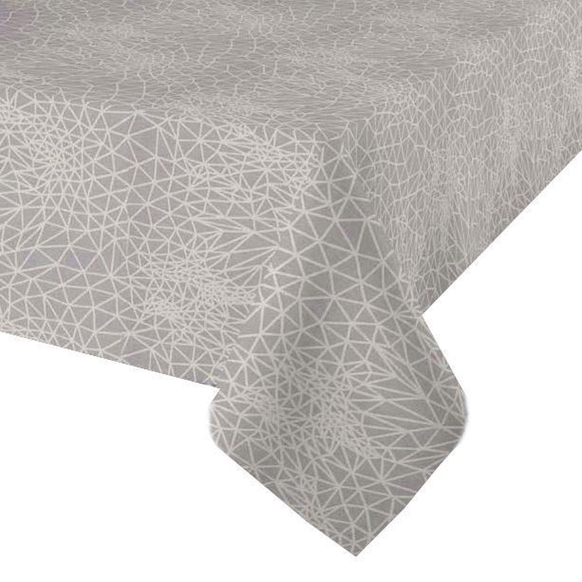 MixMamas Rond Tafelkleed Gecoat - Ø 180 cm - Infinity -Beige