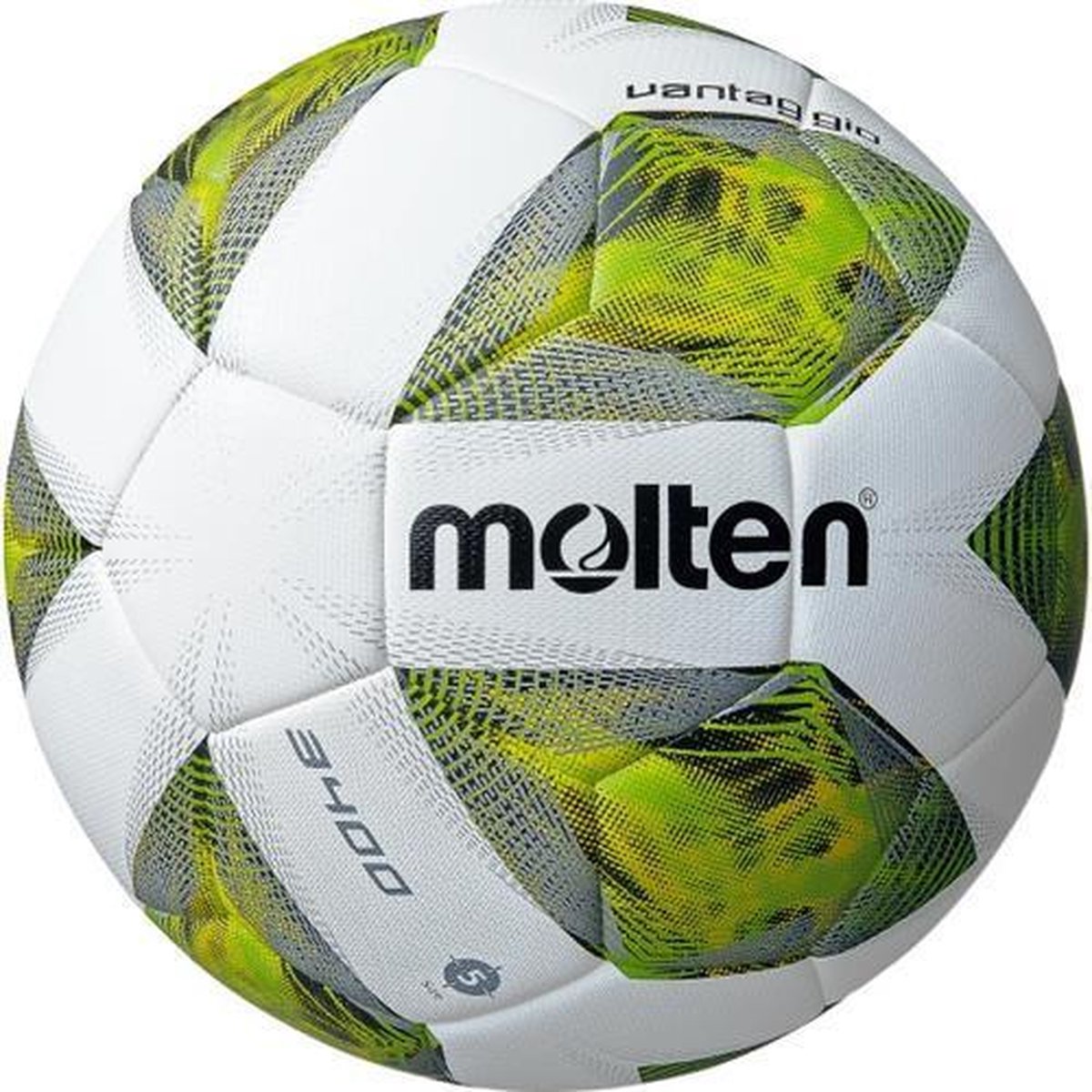 Molten Zaalvoetbal A3400 Latex/polyurethaan Wit/geel Maat 5