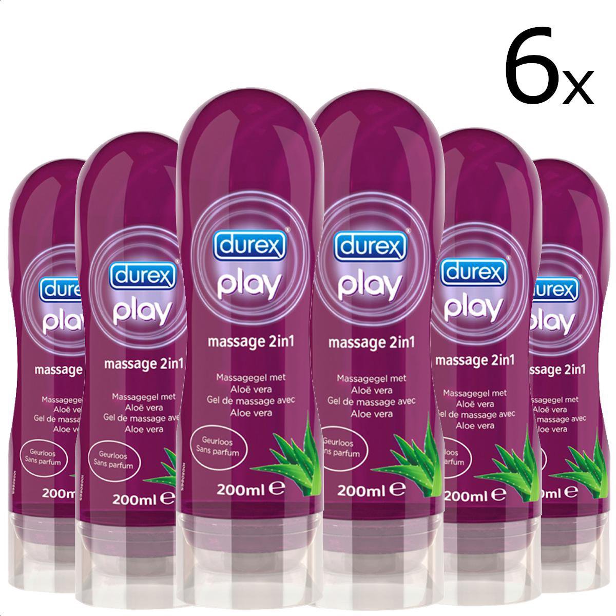 Durex Play Massagegel - 6 x 200 ml - Glijmiddel
