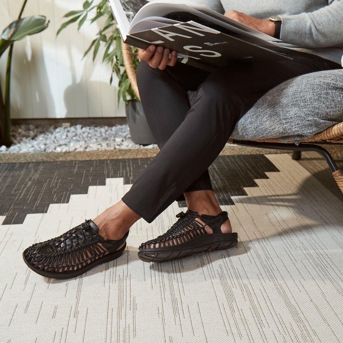 KEEN Heren Uneek Premium Leather Black - Maat 44