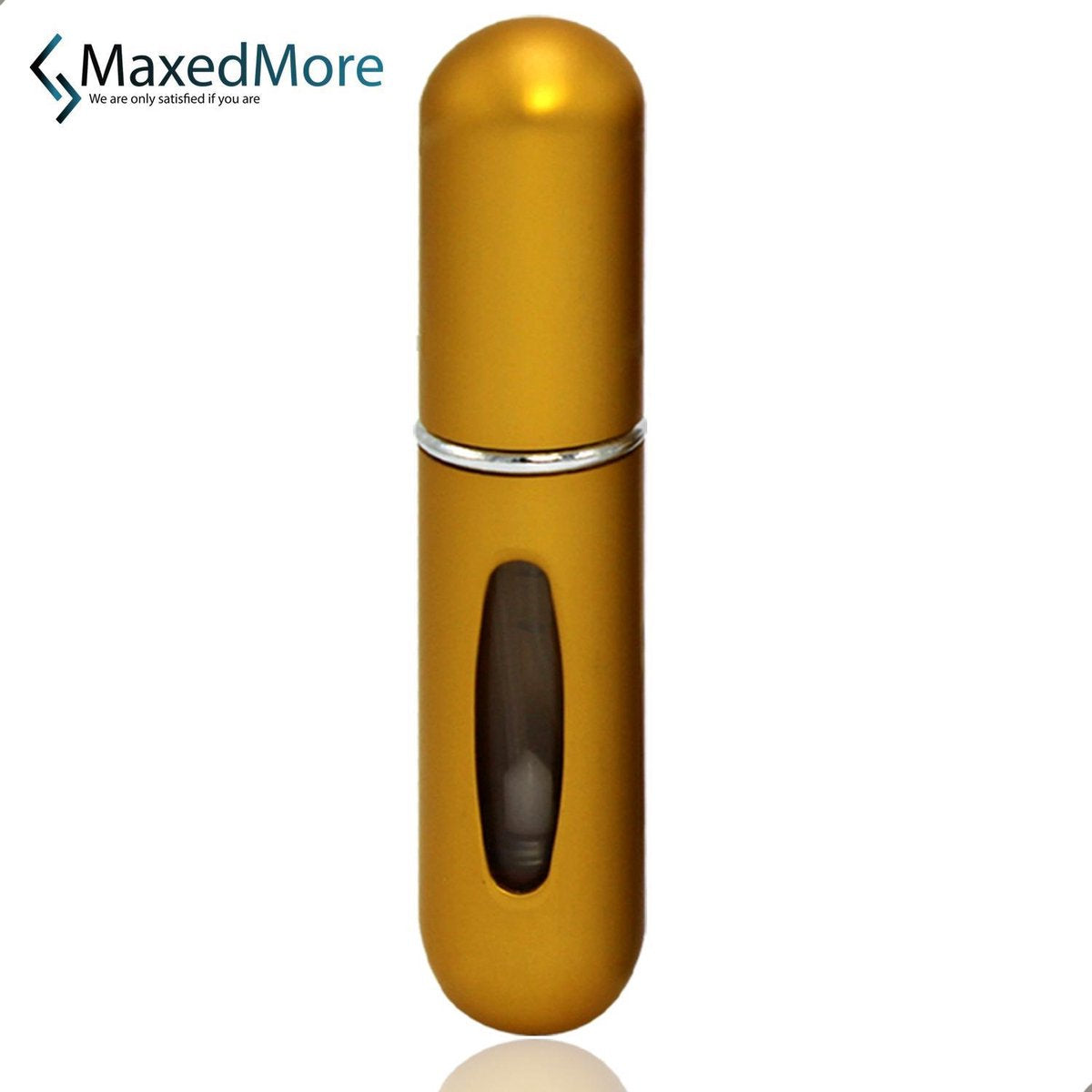 MaxedMore Navulbare Parfumverstuiver 5ml Oranje - 65 Keer Spraybare Parfum Verstuiver - Hervulbaar Tasverstuiver voor Parfum - Meeneem Mini Geur Flesje voor op Reis - Lipstick Formaat Navulbaar Parfumflesje