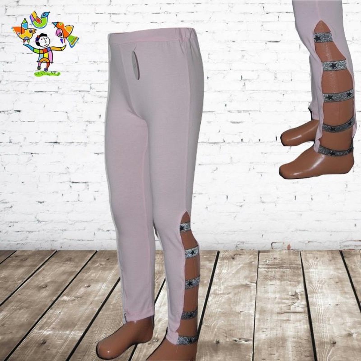 Legging ster roze - 98/104