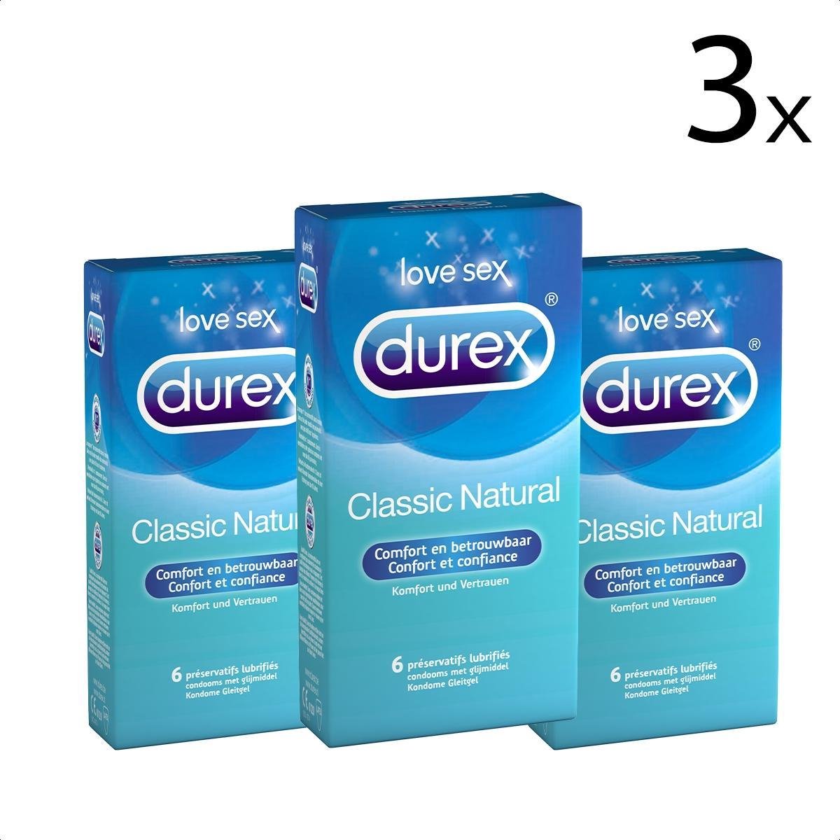 Durex Condooms Classic Natural 6st x3