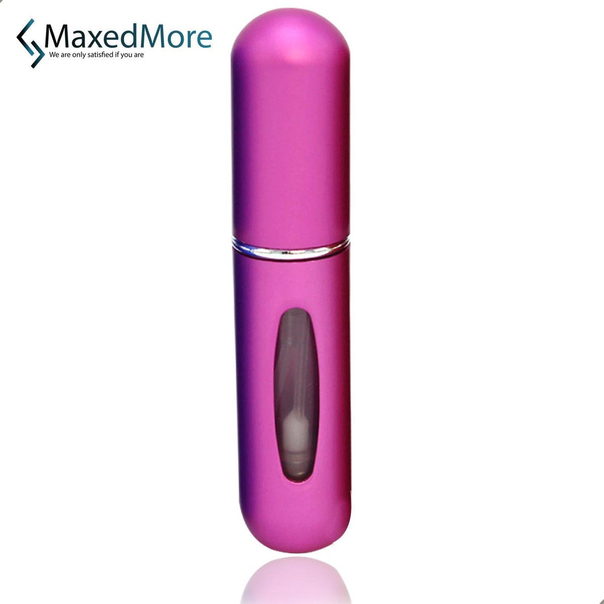 MaxedMore Navulbare Parfumverstuiver 5ml Roze - 65 Keer Spraybare Parfum Verstuiver - Hervulbaar Tasverstuiver voor Parfum - Meeneem Mini Geur Flesje voor op Reis - Lipstick Formaat Navulbaar Parfumflesje