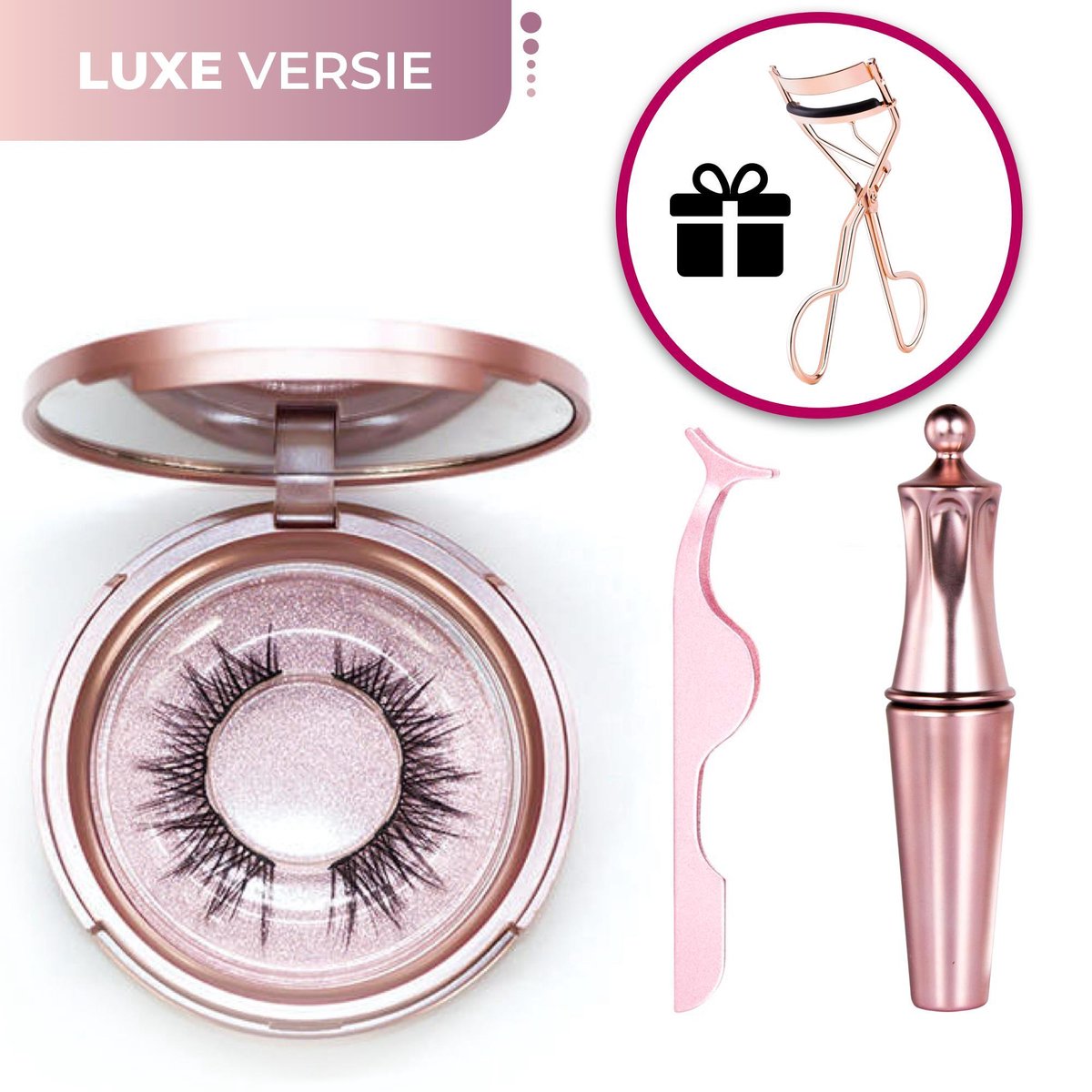 Magnetische Wimpers - Nepwimpers - Magnetische Eyeliner - Inclusief Wimperkruller - Luxe