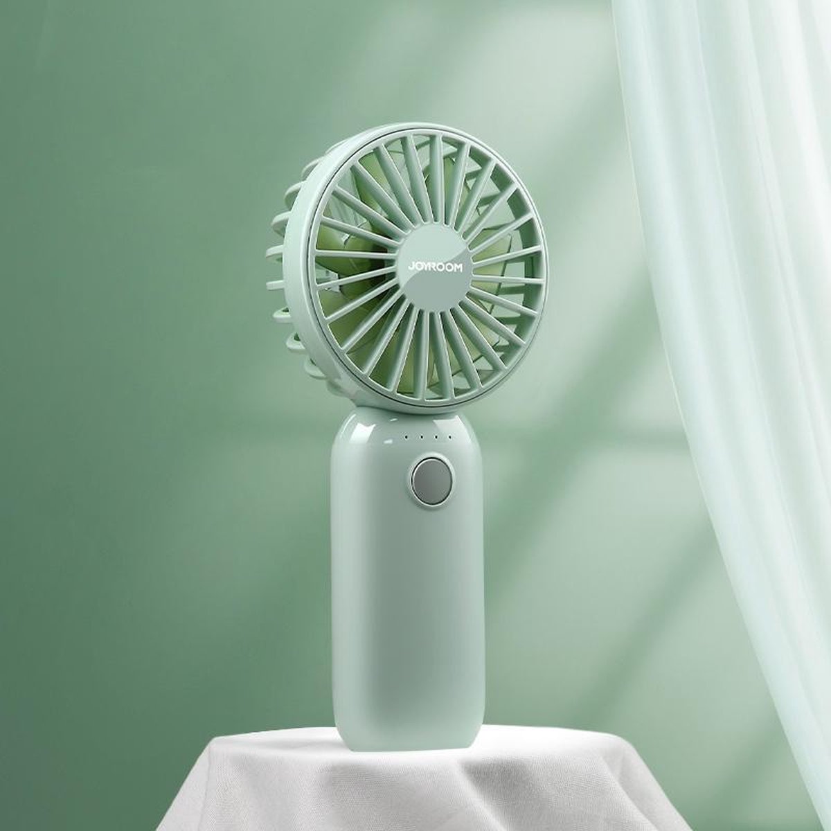 Draagbare Mini Ventilator - USB Oplaadbaar 5000 mAh Batterij - 3 Snelheden - Draagbaar Kleine Tafelventilator - Mobiele Tafel Fan - Bureau Luchtkoeler Airco - Hand Waaier Lucht Koeler - Aircooler - Air Cooler - Hand ventilator