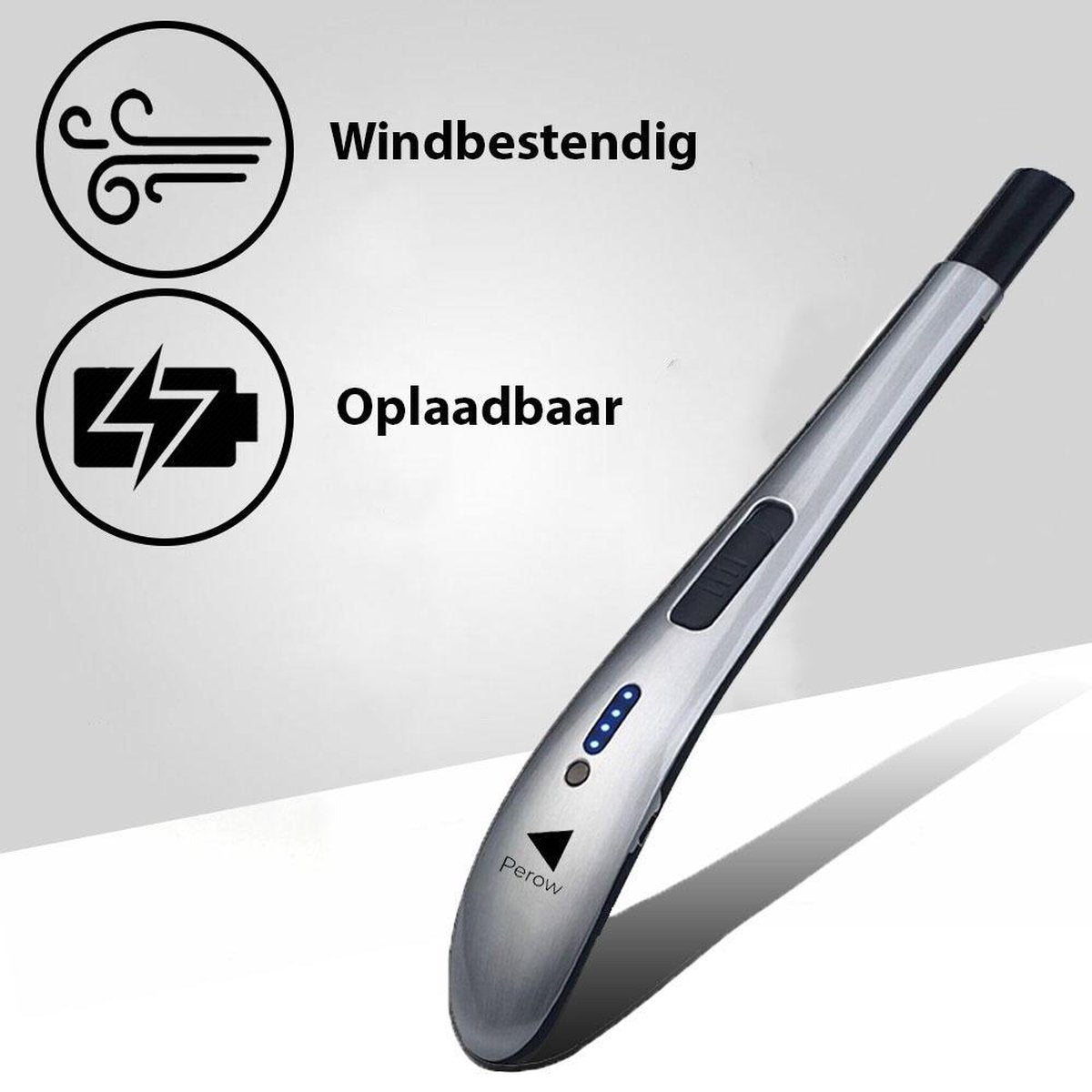 Oplaadbare Lange Elektrische Aansteker - Zilver - Duurzame Plasma Aansteker - Inclusief Cadeauverpakking - BBQ - Kaarsen