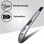 Oplaadbare Lange Elektrische Aansteker - Zilver - Duurzame Plasma Aansteker - Inclusief Cadeauverpakking - BBQ - Kaarsen