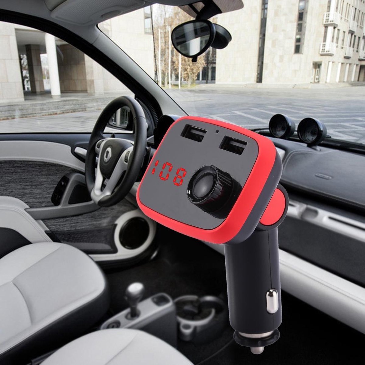 AD906 Draadloze Bluetooth Fm-zender Mp3-speler Adapter Carkit Lader