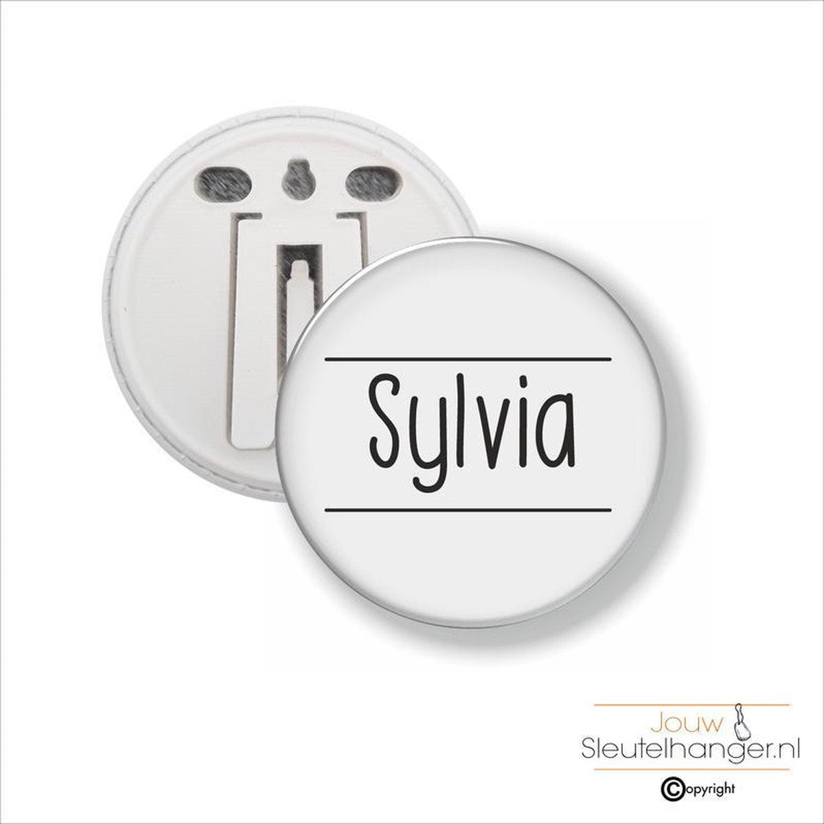 Button Met Clip 58 MM - Sylvia