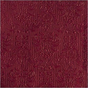 15 stuks servetten bordeaux rood barok stijl 3-laags - elegance - barok patroon - Feest artikelen - feest decoraties