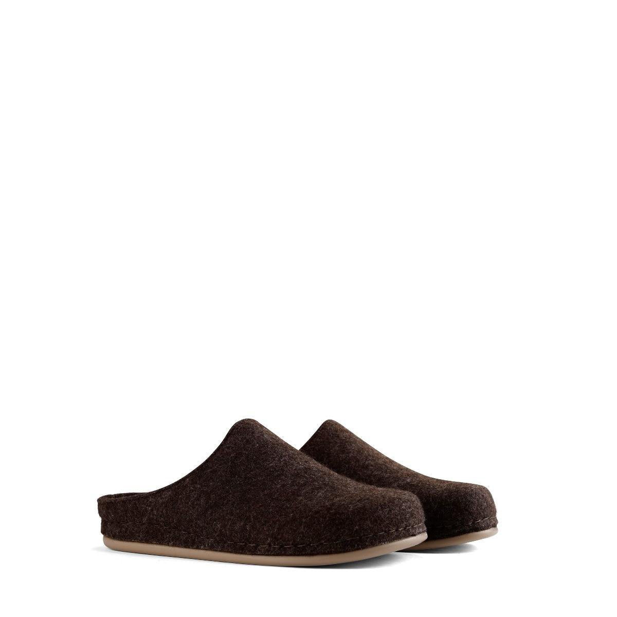 Travelin At-Home Sloffen - Wollen Pantoffels - Dames - Donkerbruin - Maat 39
