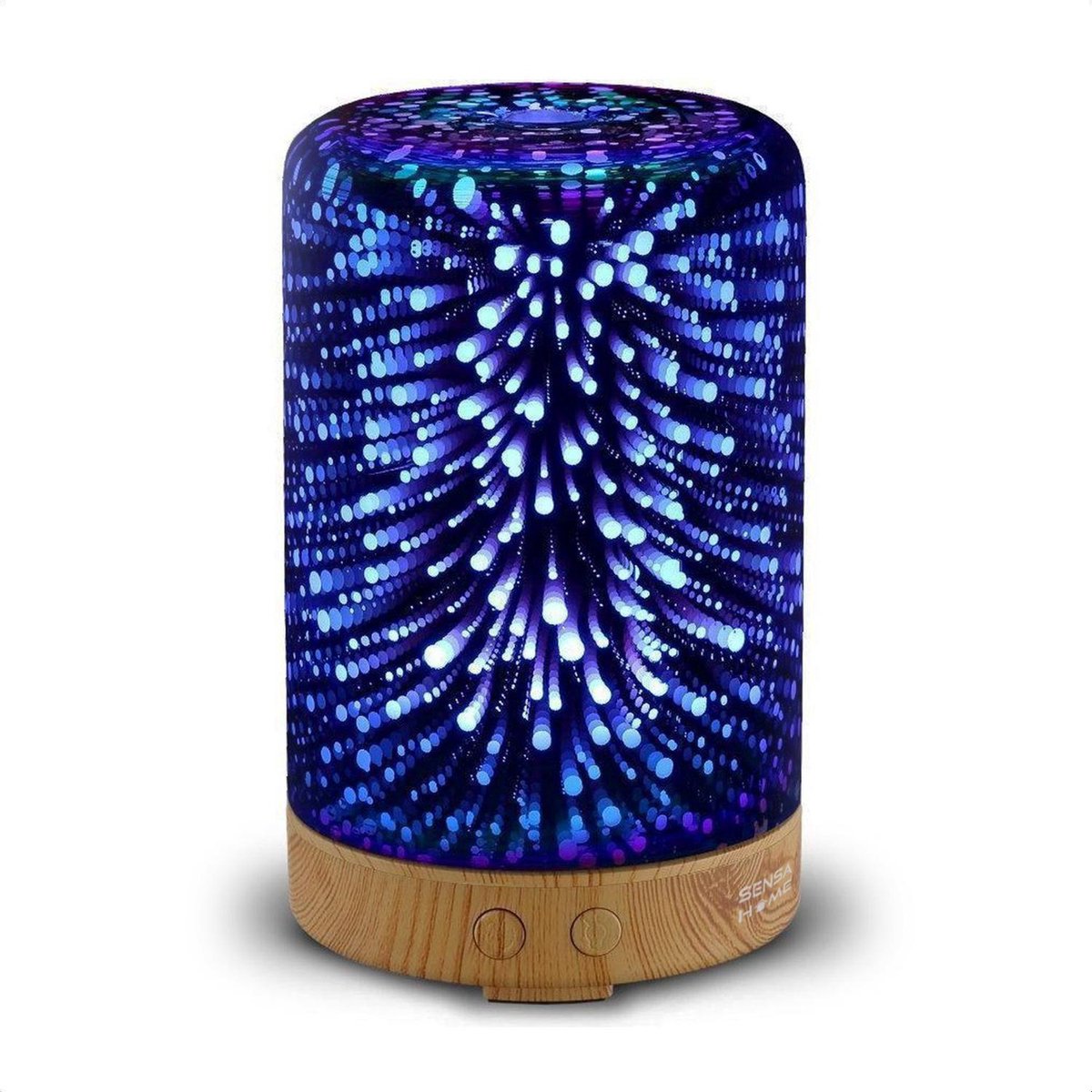 SensaHome 3D Glazen Aroma Diffuser/Nachtlamp - 100ml - 5 Uur Sproei tijd - Aroma Vernevelaar
