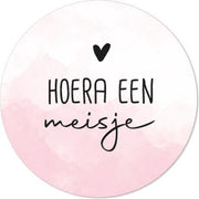 Label2X Sticker hoera een meisje 10st. - Default Title
