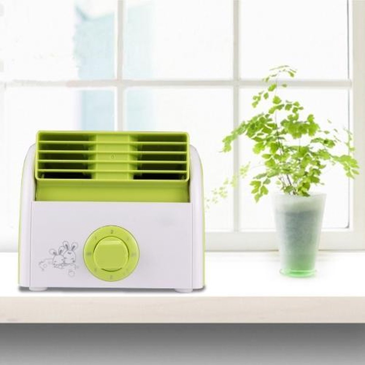 30 W turbine geen blad mini desktop mute ventilator voor slaapzaal / slaapkamer / woonkamer / kantoor