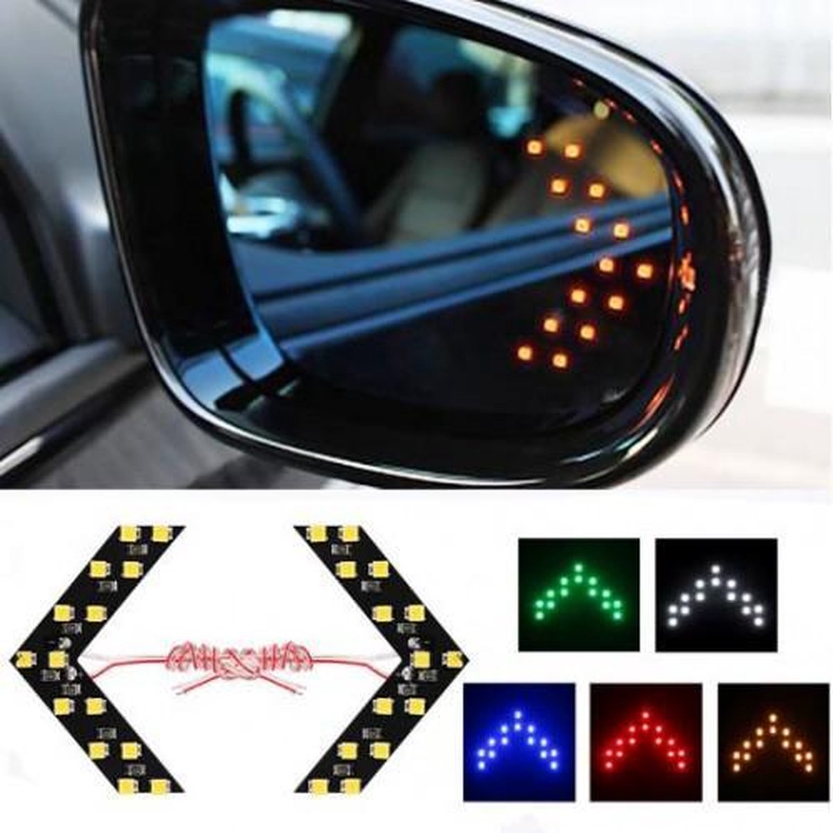 Auto spiegel Led richtingaanwijzer Rood