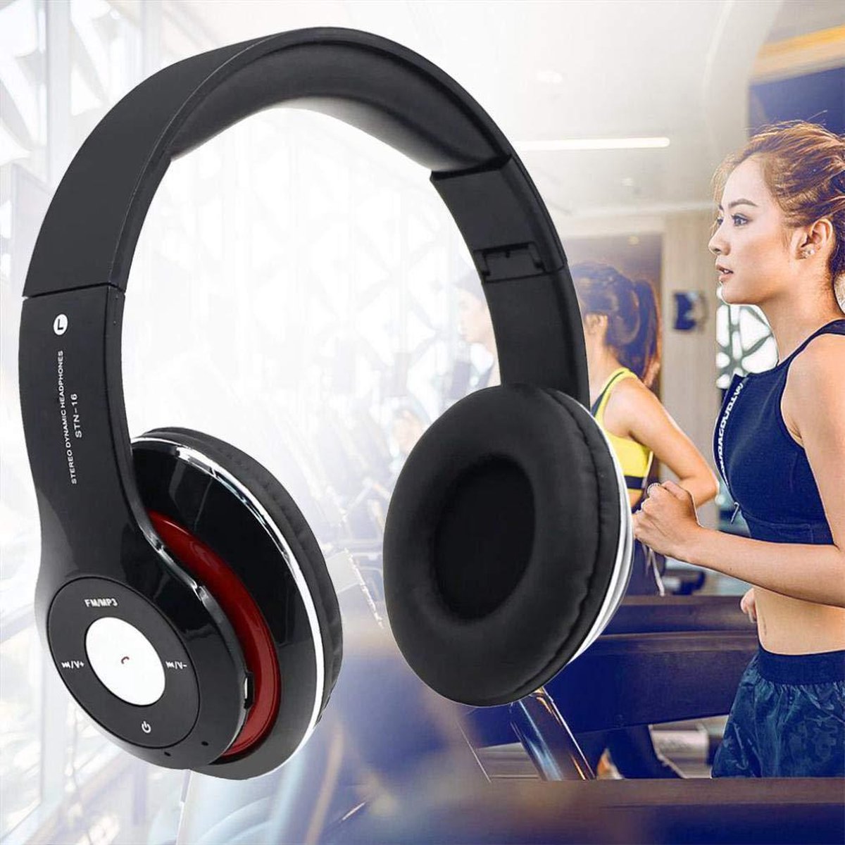 Draadloze Headset Bluetooth 4.1 ruisonderdrukkende stereo opvouwbare hoofdtelefoon voor iPhone