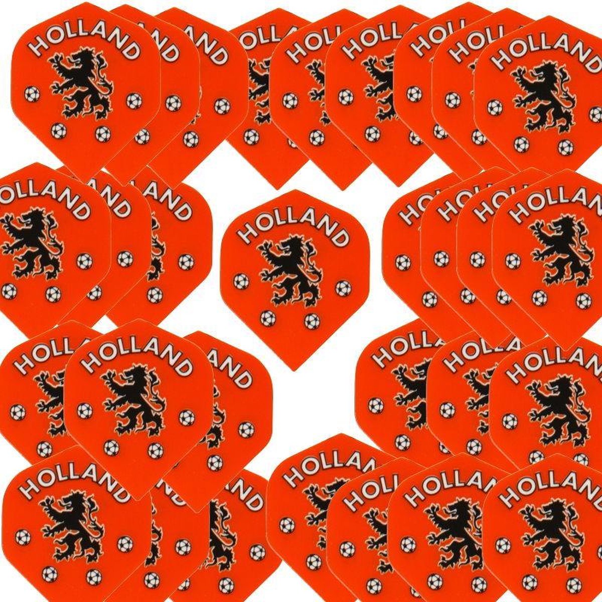 10 sets Dartflights Fluoranje Holland voetbal Leeuw