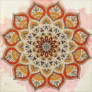borduurpakket met kralen/parels MANDALA 3 - Wonderland - opgespannen op hout - 30 x 30 cm