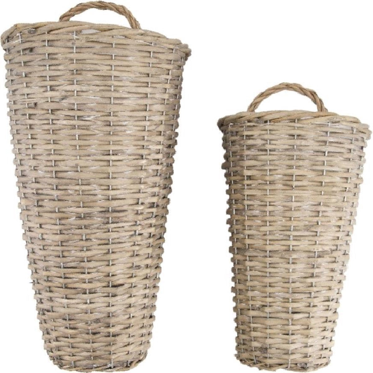 Plantenmand Wilgen Grijs Lang Set
