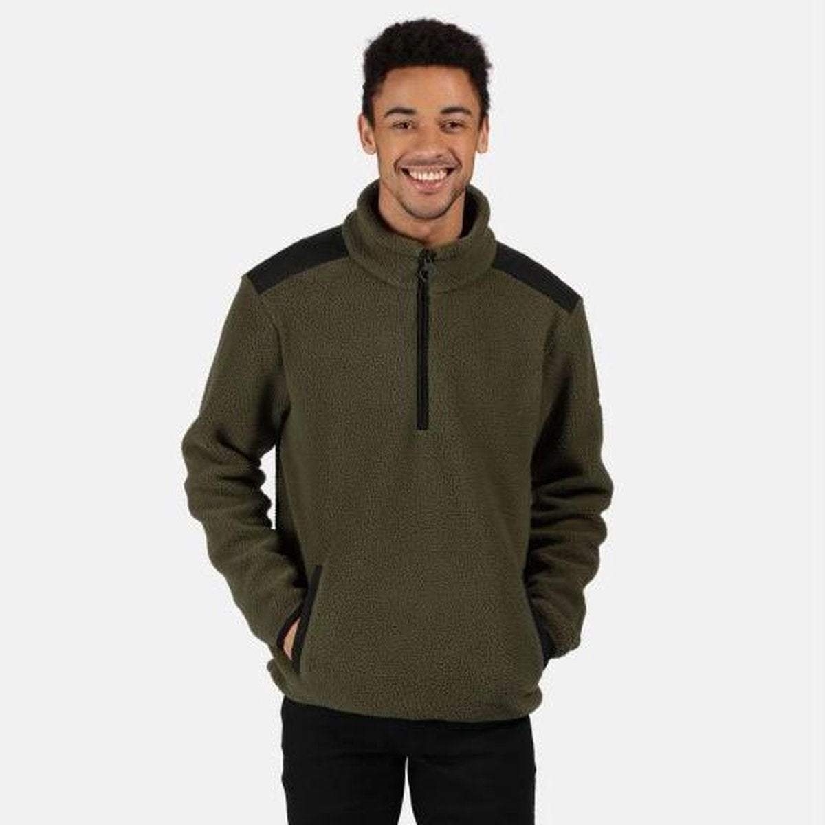 Colman zware Fleece met halve rits van Regatta voor Heren