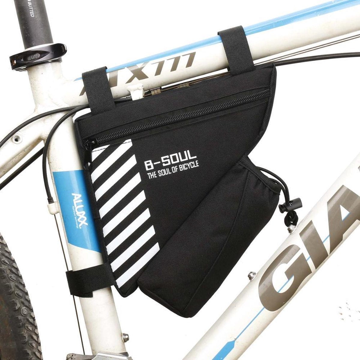 Waterproof Fiets Frame Tas - Racefiets frametas - Fietstas Fietsframe Wielrennen - Driehoek Opberghoes - B-Soul Zwart - Waterafstotend